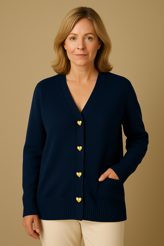 Zenova™ | HeartGlow Knit Cardigan